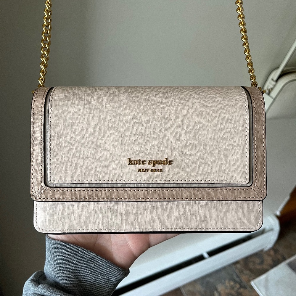 Kate Spade Morgan Colorblocked Flap Chain Wallet